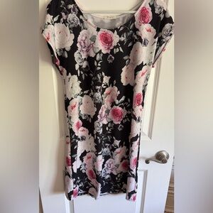 12PM By Mon Ami Black and Pink Floral Dress